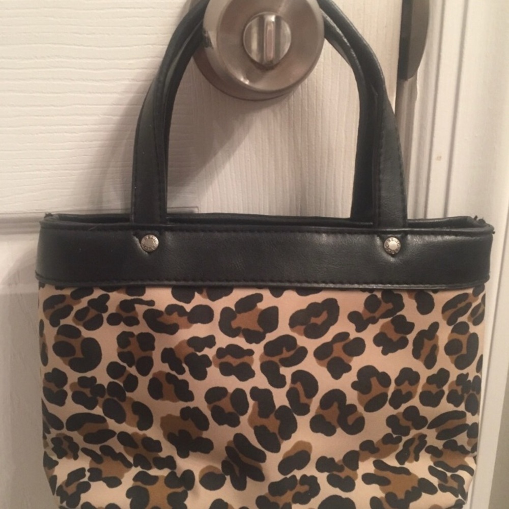 Small leopard purse